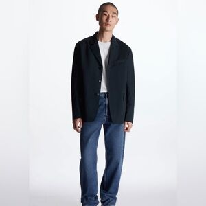 Cos Men’s Relaxed Fit Linen Blend Single Breasted Classic Blazer